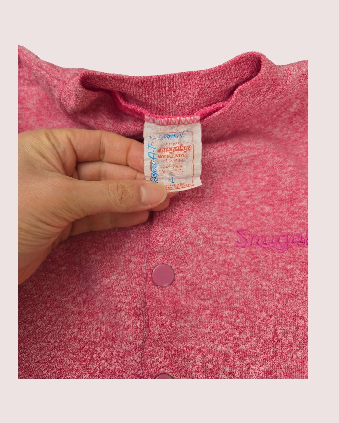 Vintage pink snugabye sleeper 12m