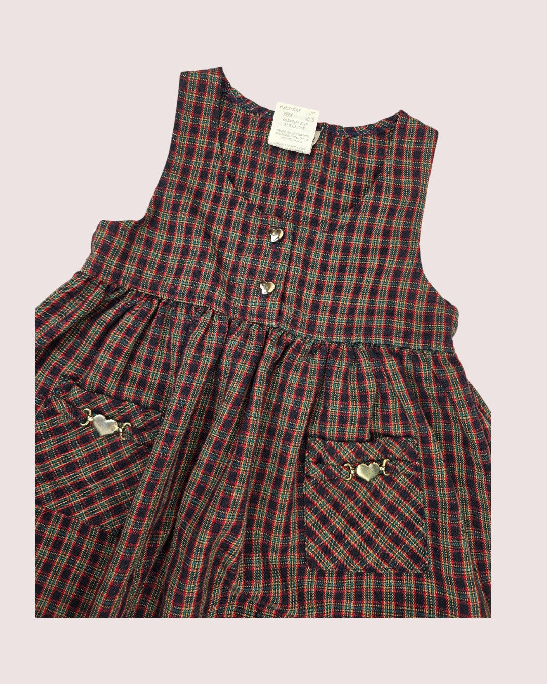 Vintage Pink Soda dress with heart details  Tagged 3X