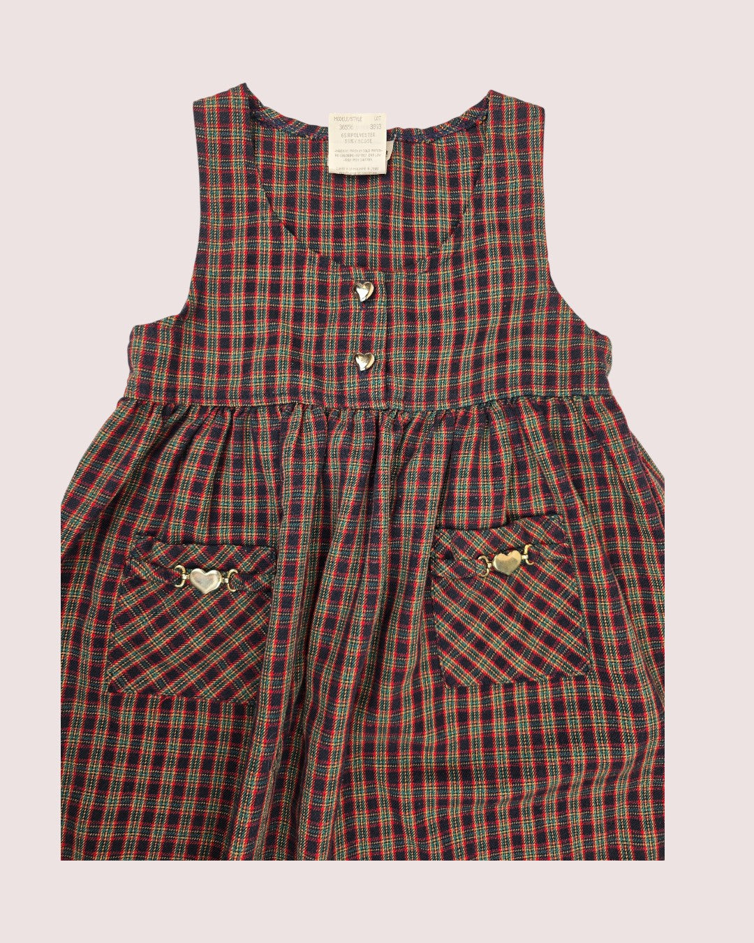 Vintage Pink Soda dress with heart details  Tagged 3X