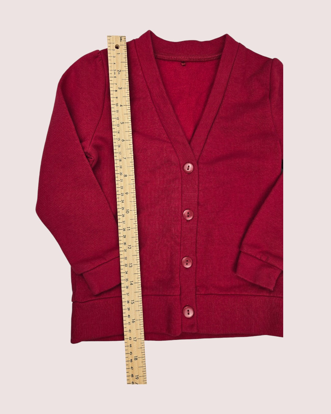 Red cardigan Tagged 5-6