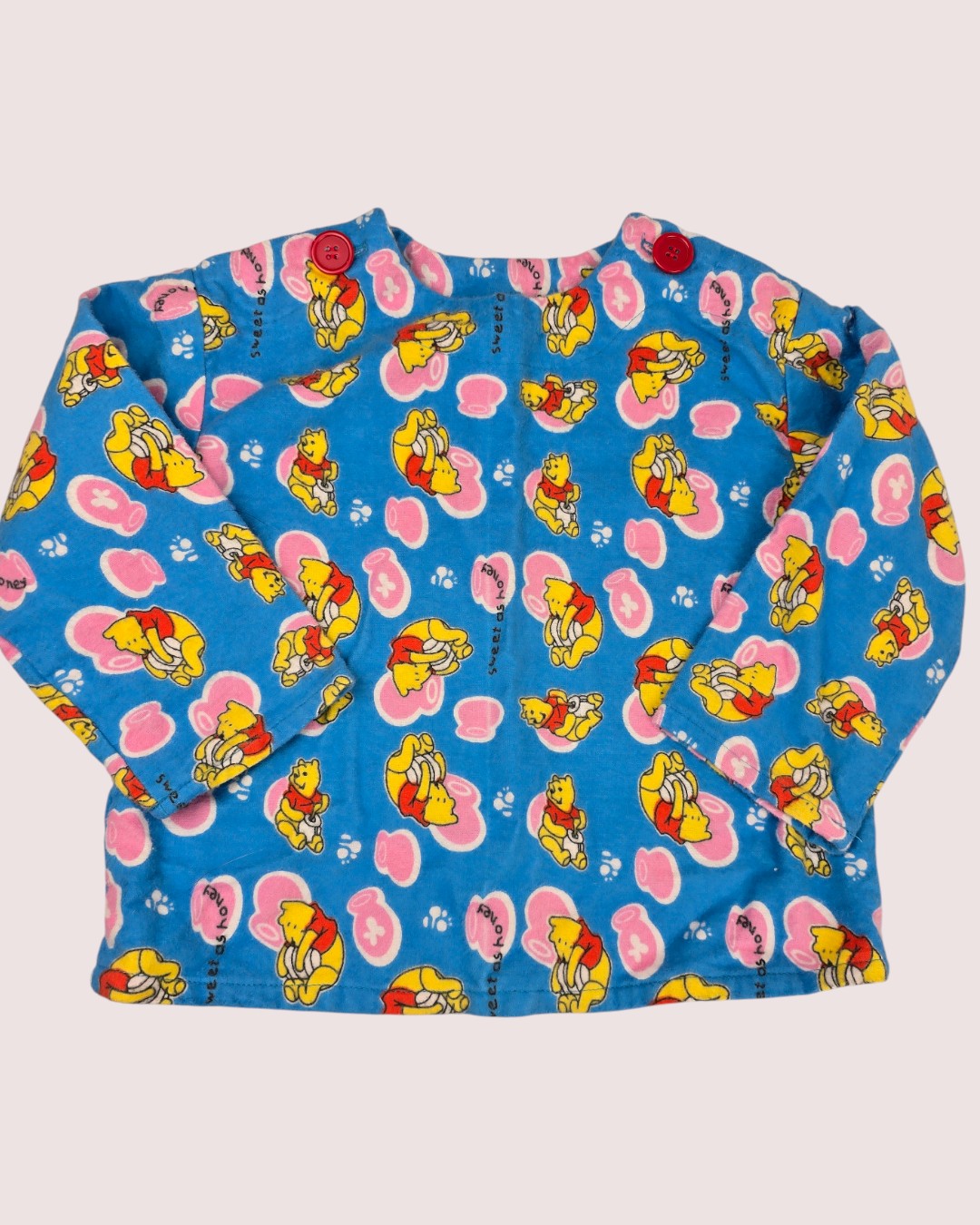Handmade Pooh flannel pj set Approx 2-3T