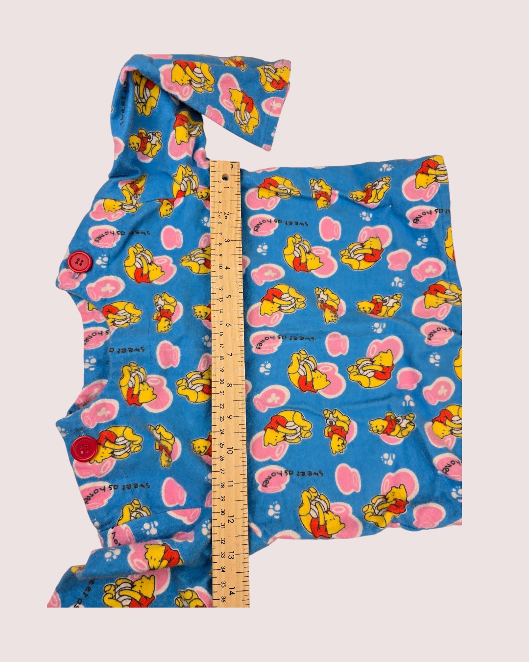 Handmade Pooh flannel pj set Approx 2-3T