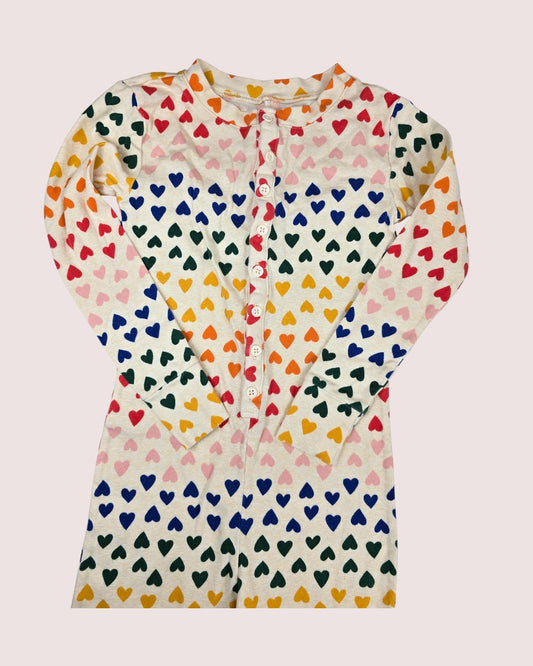 Old Navy rainbow heart sleeper 6y
