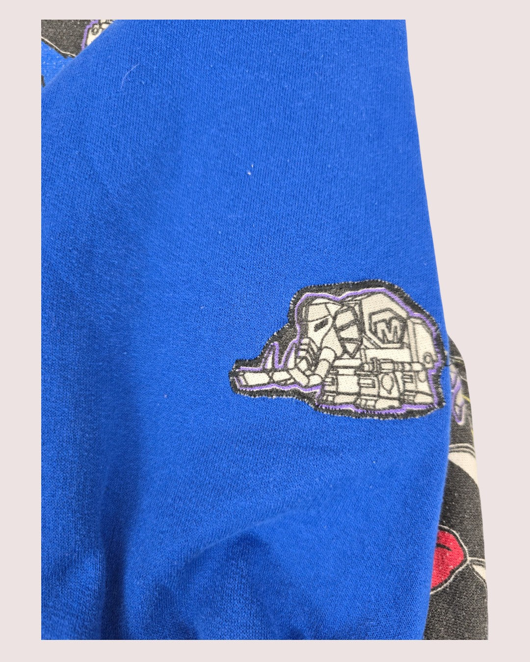 Handmade raglan crewneck from vintage MMPR fabric Approx 8Y