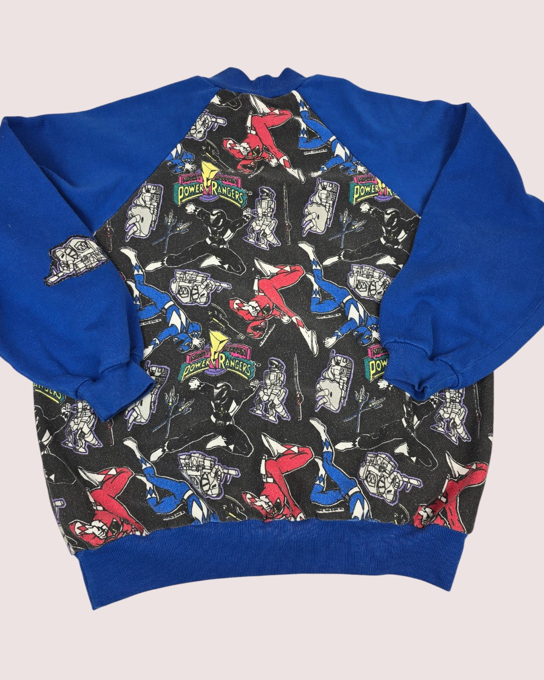 Handmade raglan crewneck from vintage MMPR fabric Approx 8Y