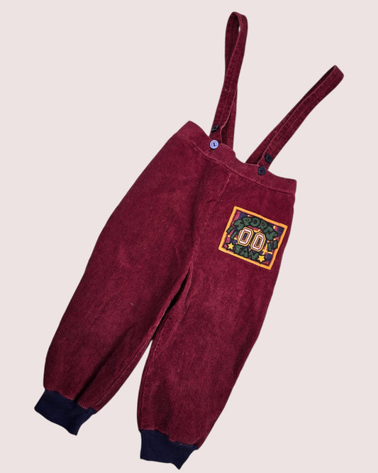 Vintage corduroy suspender pants Tagged 3T, best for 2-3