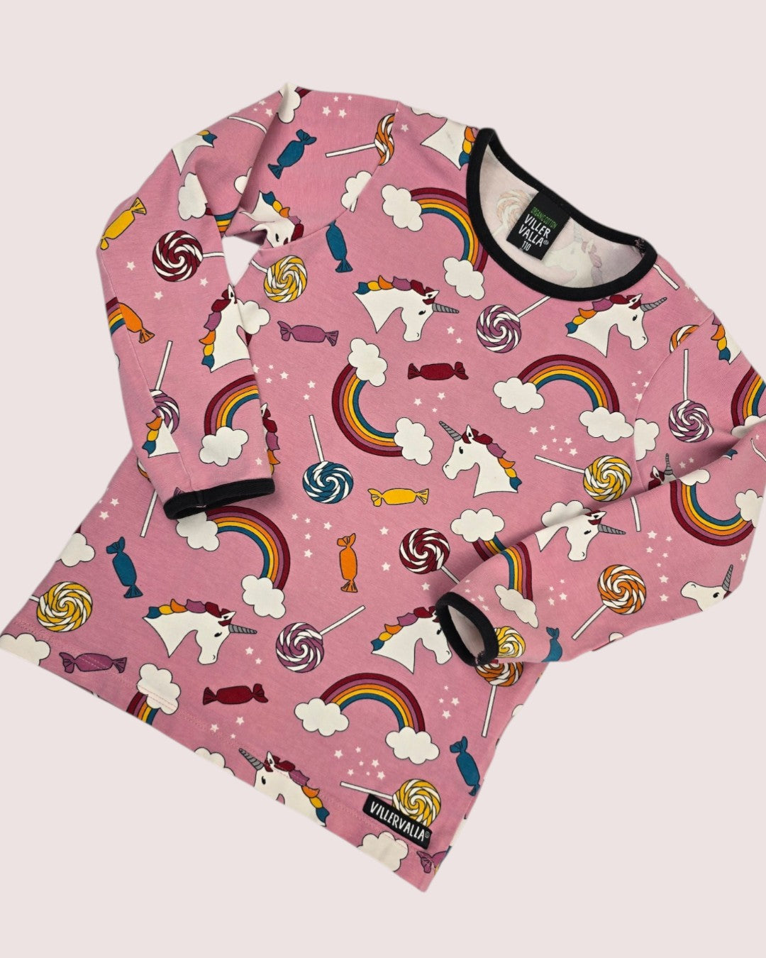Villervalla rainbow and unicorn long sleeve tee  4-5T