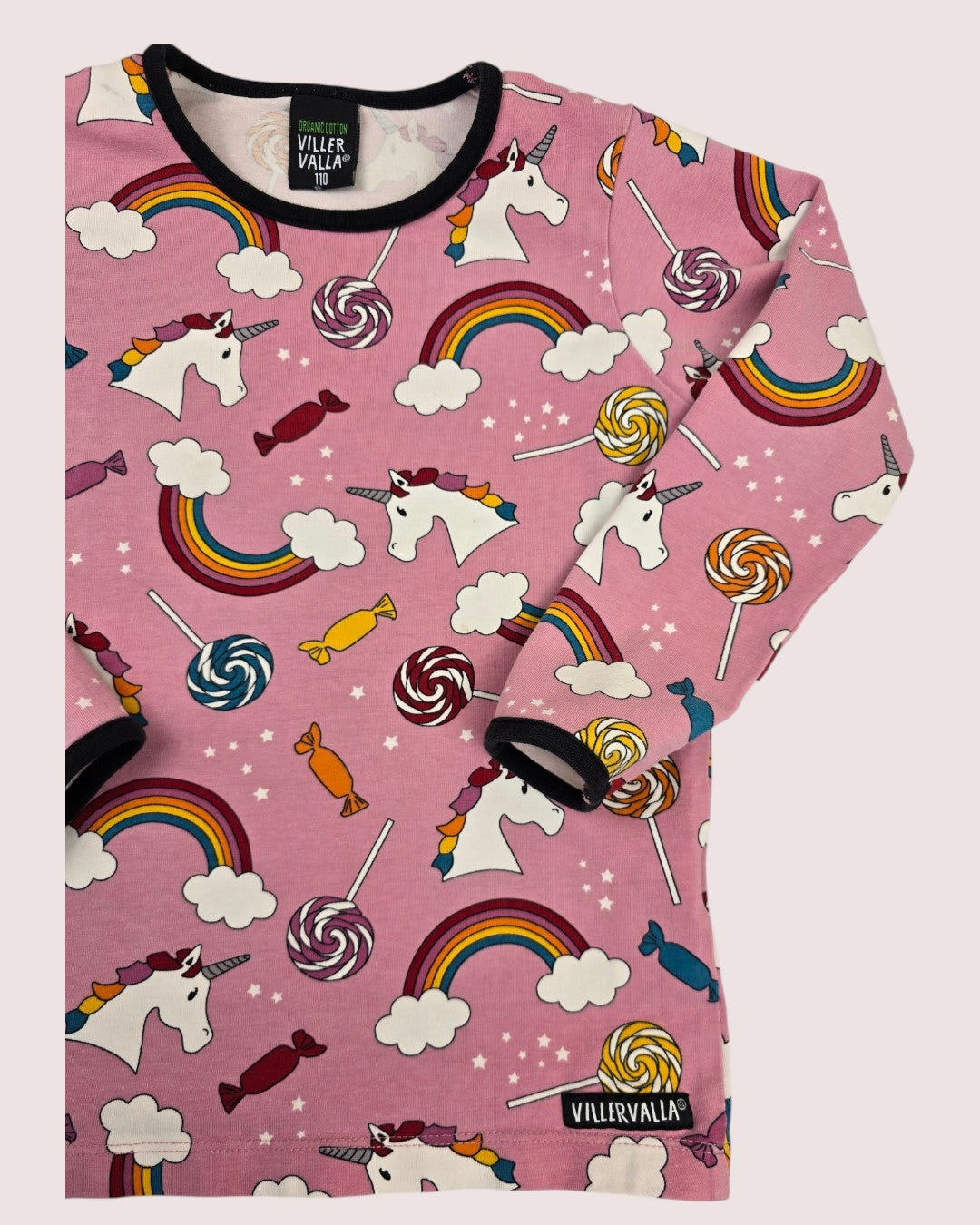 Villervalla rainbow and unicorn long sleeve tee  4-5T