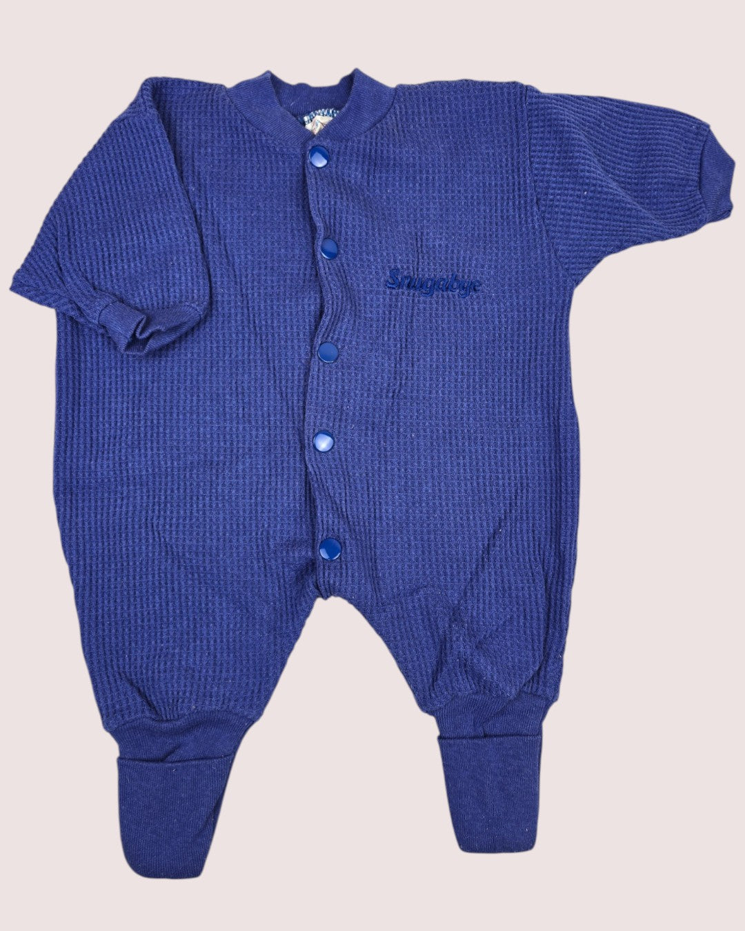 Vintage Snugabye waffle sleeper -royal blue Tagged 9lbs