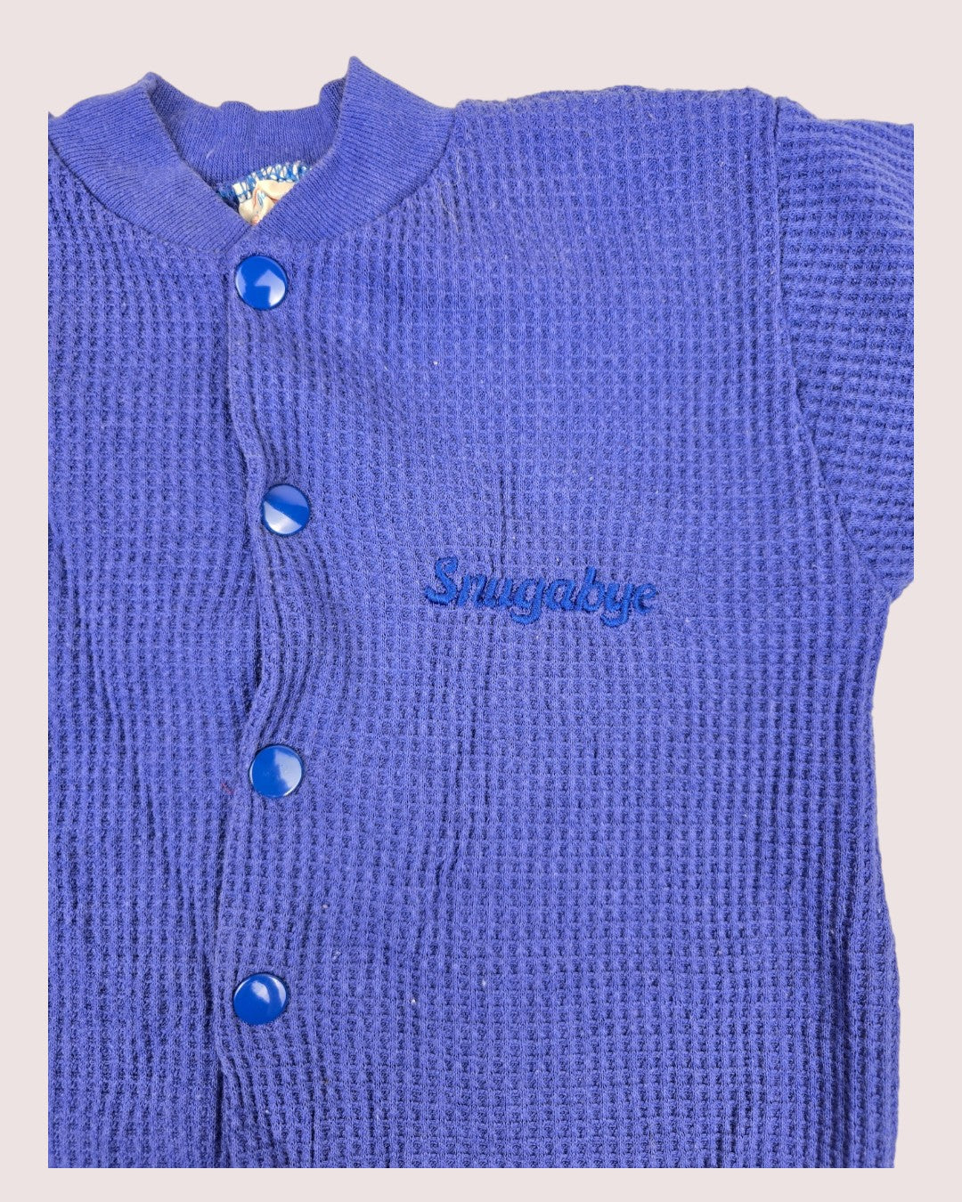 Vintage Snugabye waffle sleeper -royal blue Tagged 9lbs
