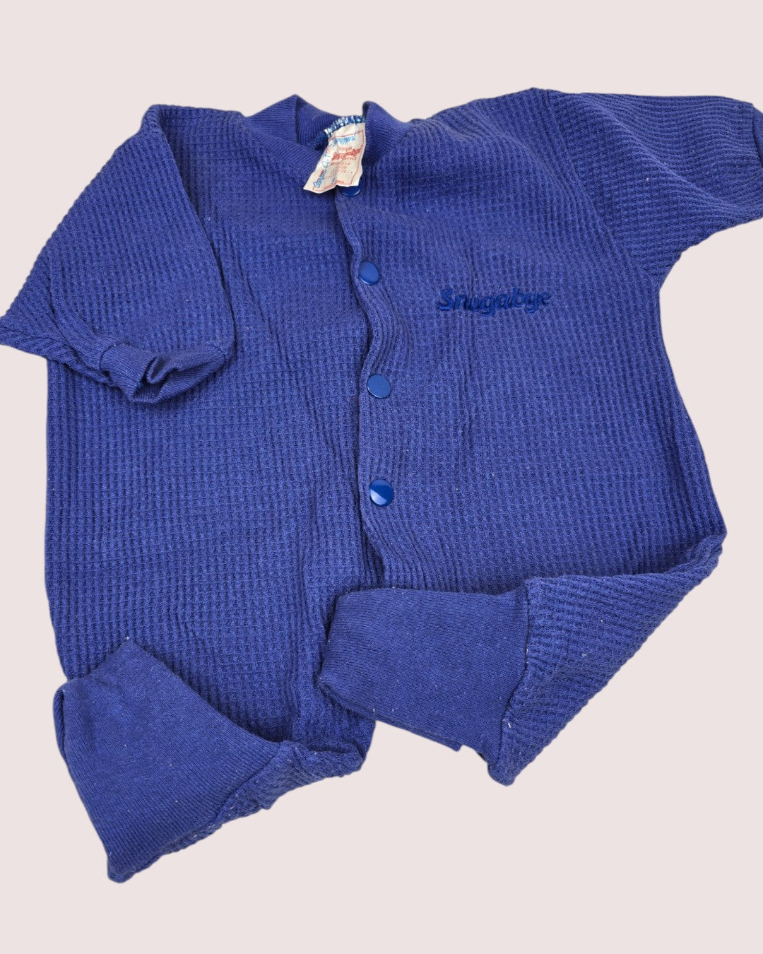 Vintage Snugabye waffle sleeper -royal blue Tagged 9lbs