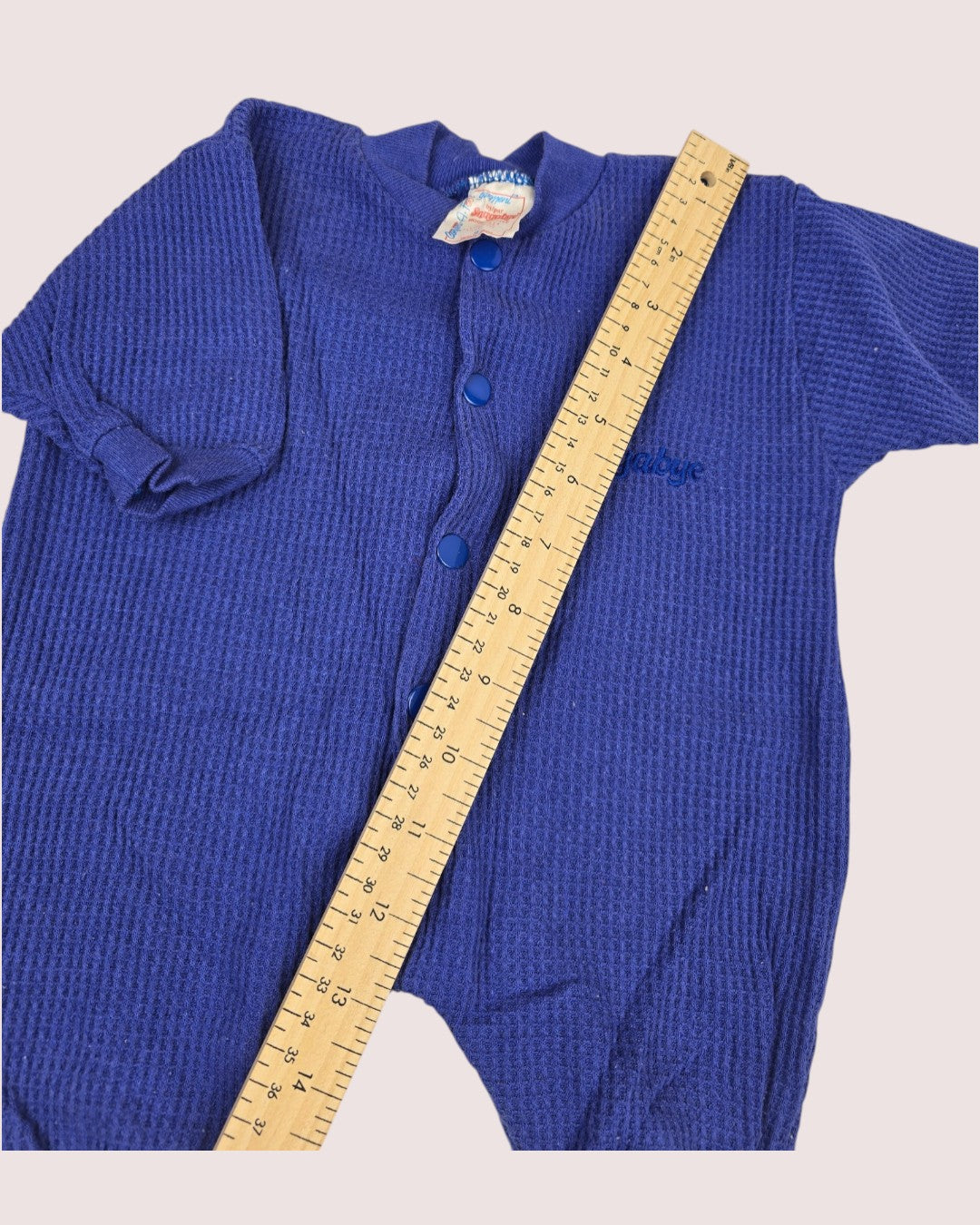 Vintage Snugabye waffle sleeper -royal blue Tagged 9lbs