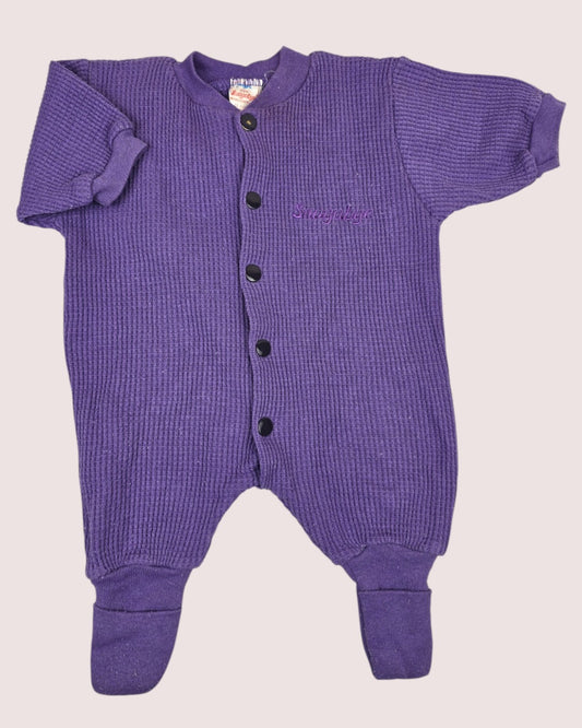 Vintage Snugabye waffle sleeper -purple Tagged 9lbs