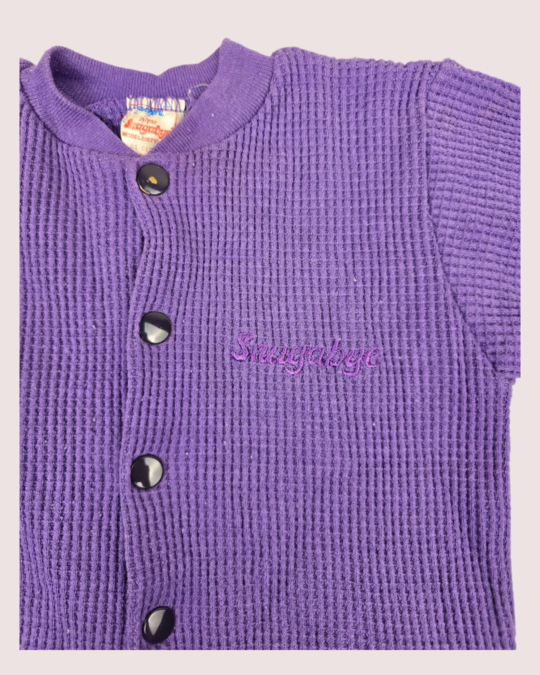 Vintage Snugabye waffle sleeper -purple Tagged 9lbs