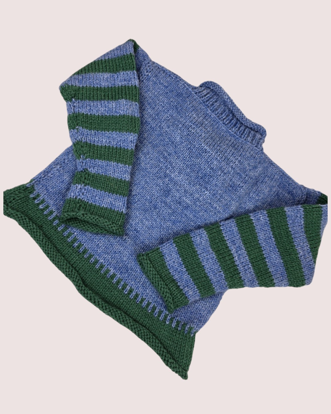 Handknit sheep sweater with rolled hem details and 3D ears Size 2
