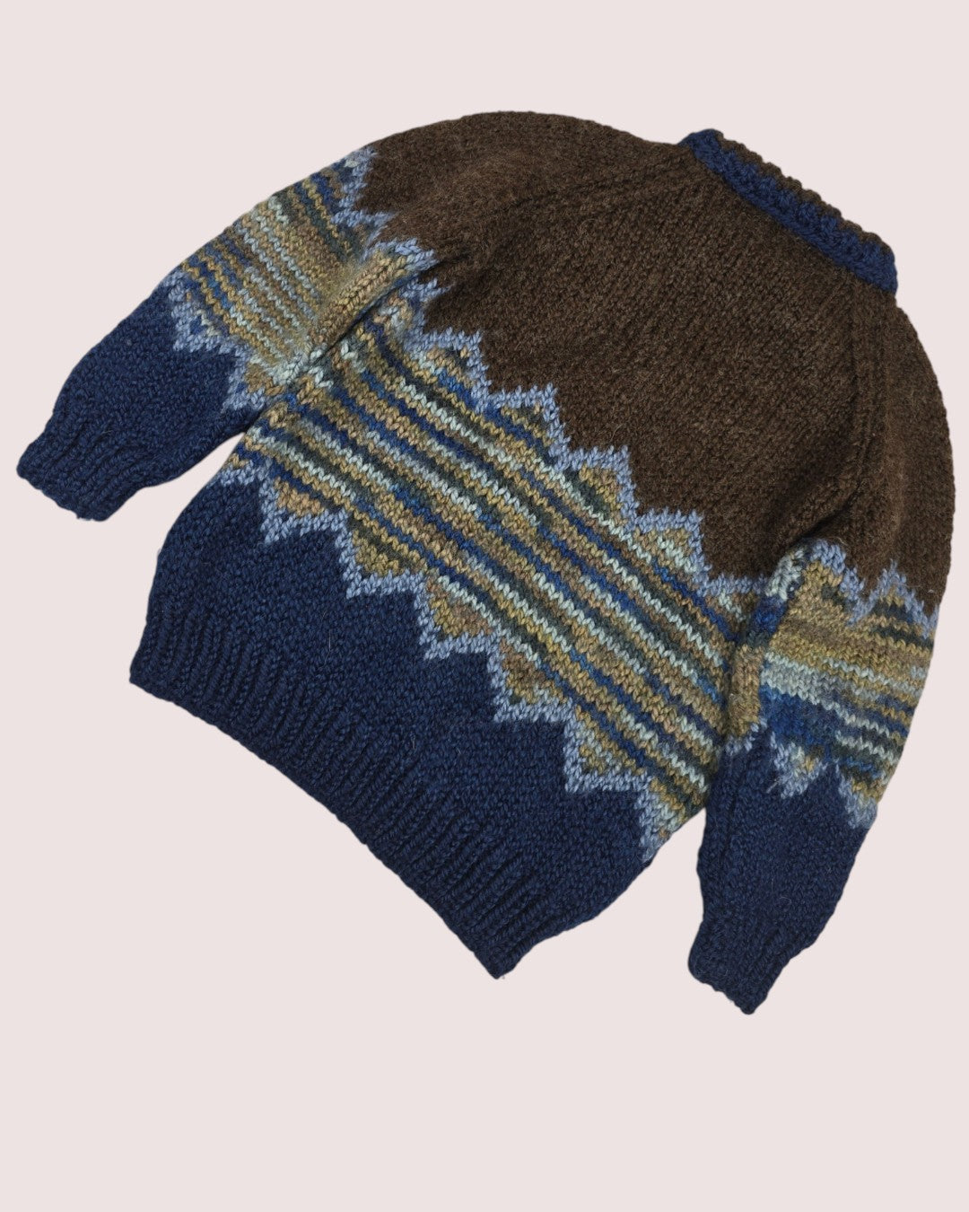 Handknit multicolour sweater approx 4-6T