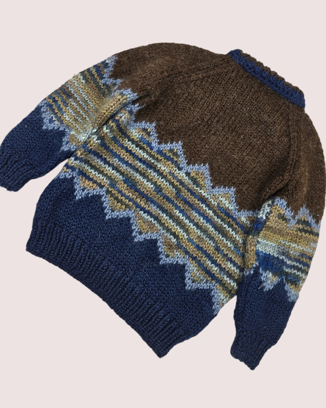 Handknit multicolour sweater approx 4-6T
