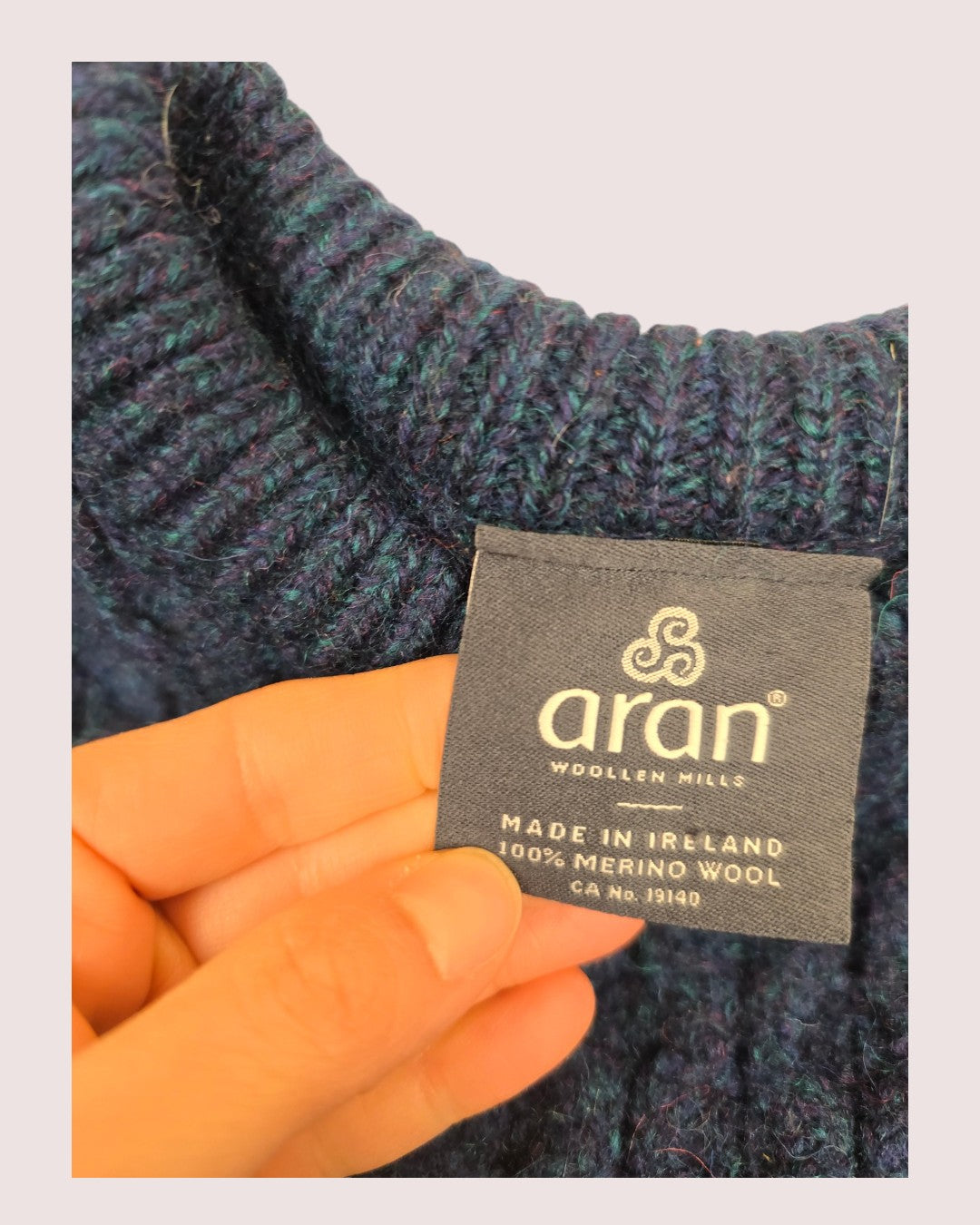 Aran mills fisherman cable knit sweater 6-8Y