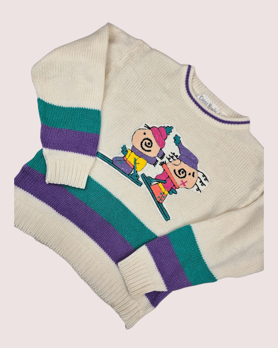 Vintage Crossroads acrylic knit sweater approx 8-10Y