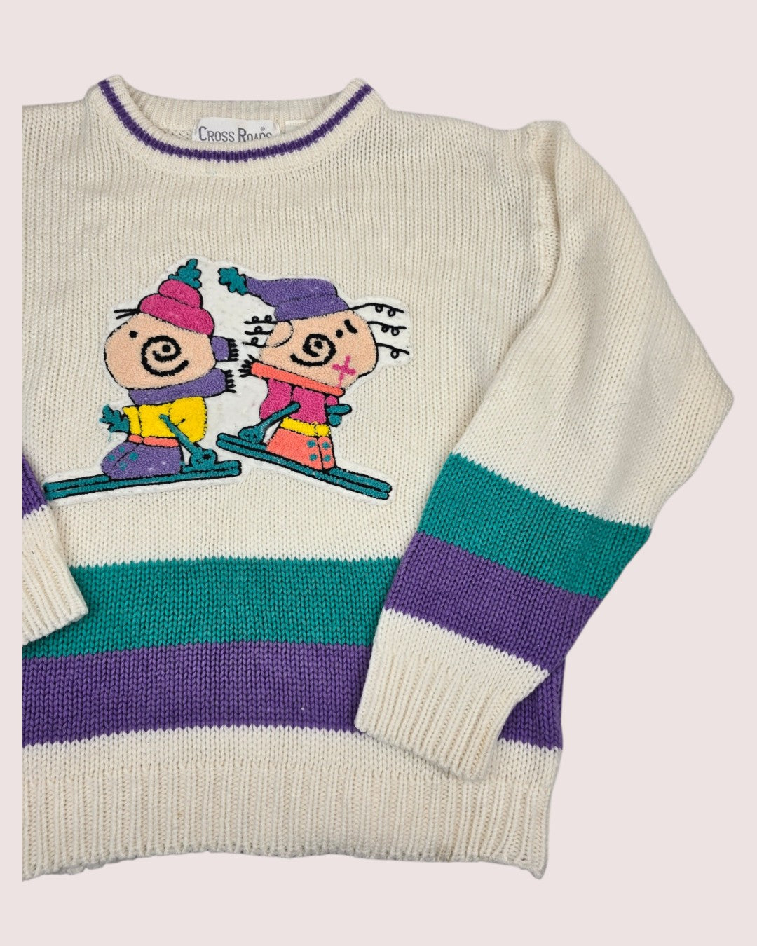 Vintage Crossroads acrylic knit sweater approx 8-10Y