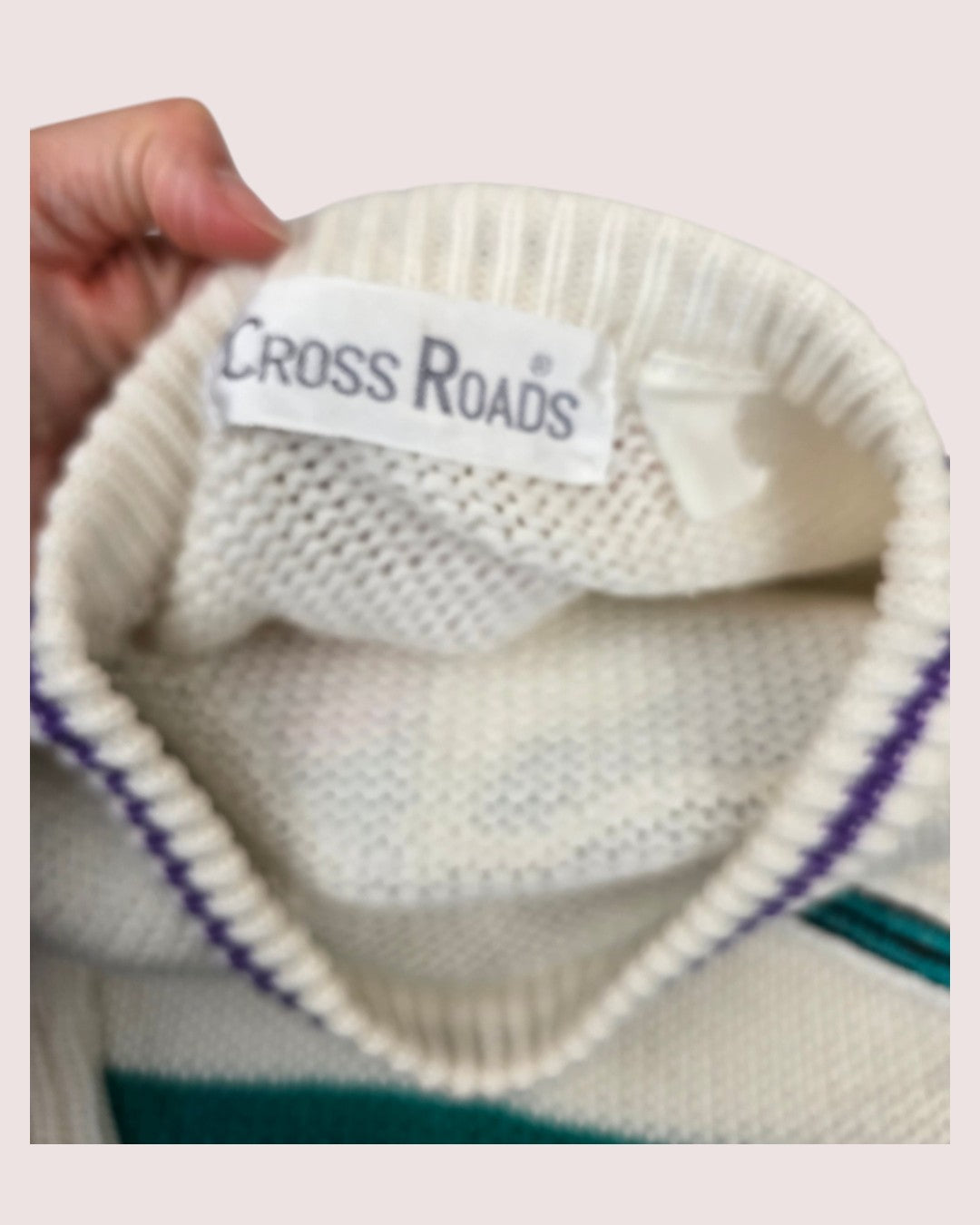 Vintage Crossroads acrylic knit sweater approx 8-10Y