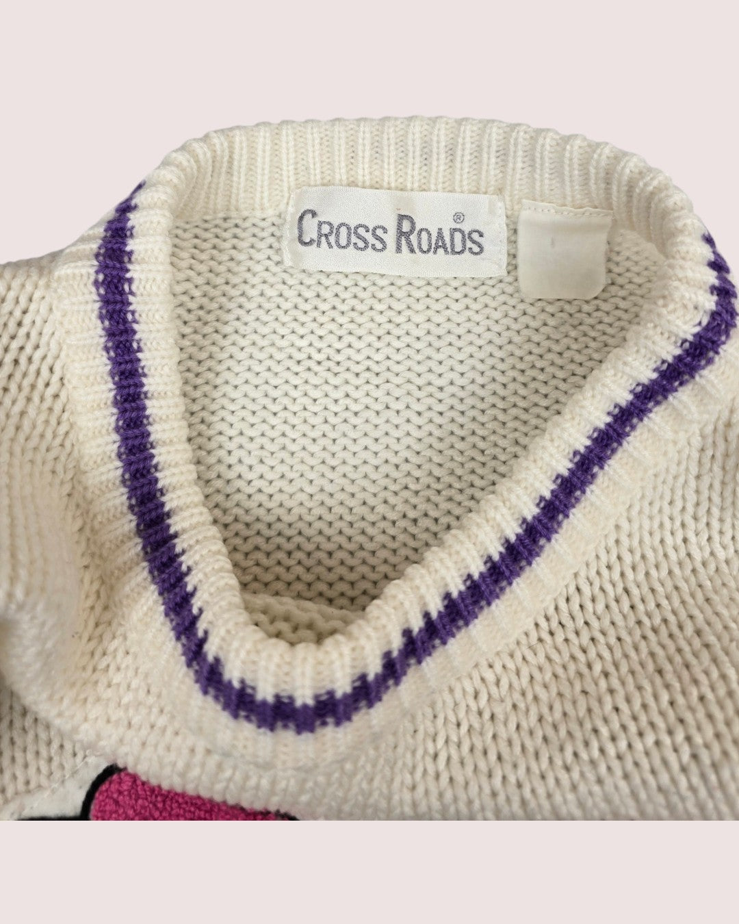 Vintage Crossroads acrylic knit sweater approx 8-10Y