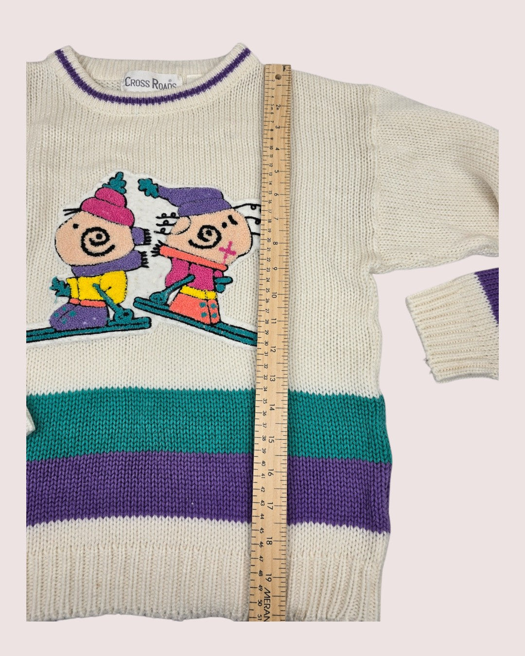 Vintage Crossroads acrylic knit sweater approx 8-10Y