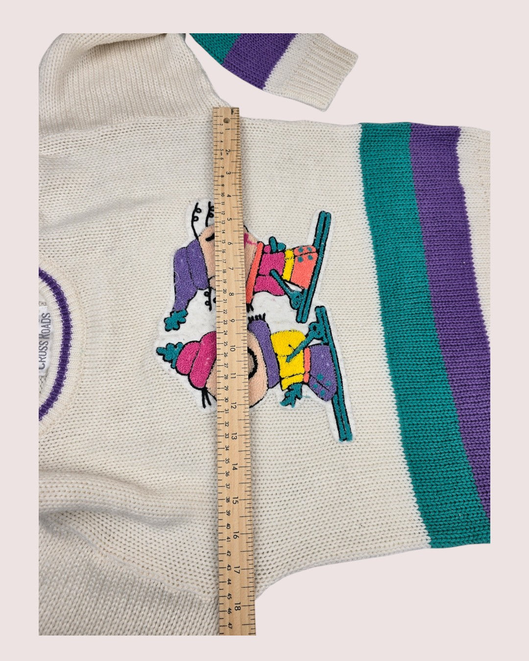 Vintage Crossroads acrylic knit sweater approx 8-10Y