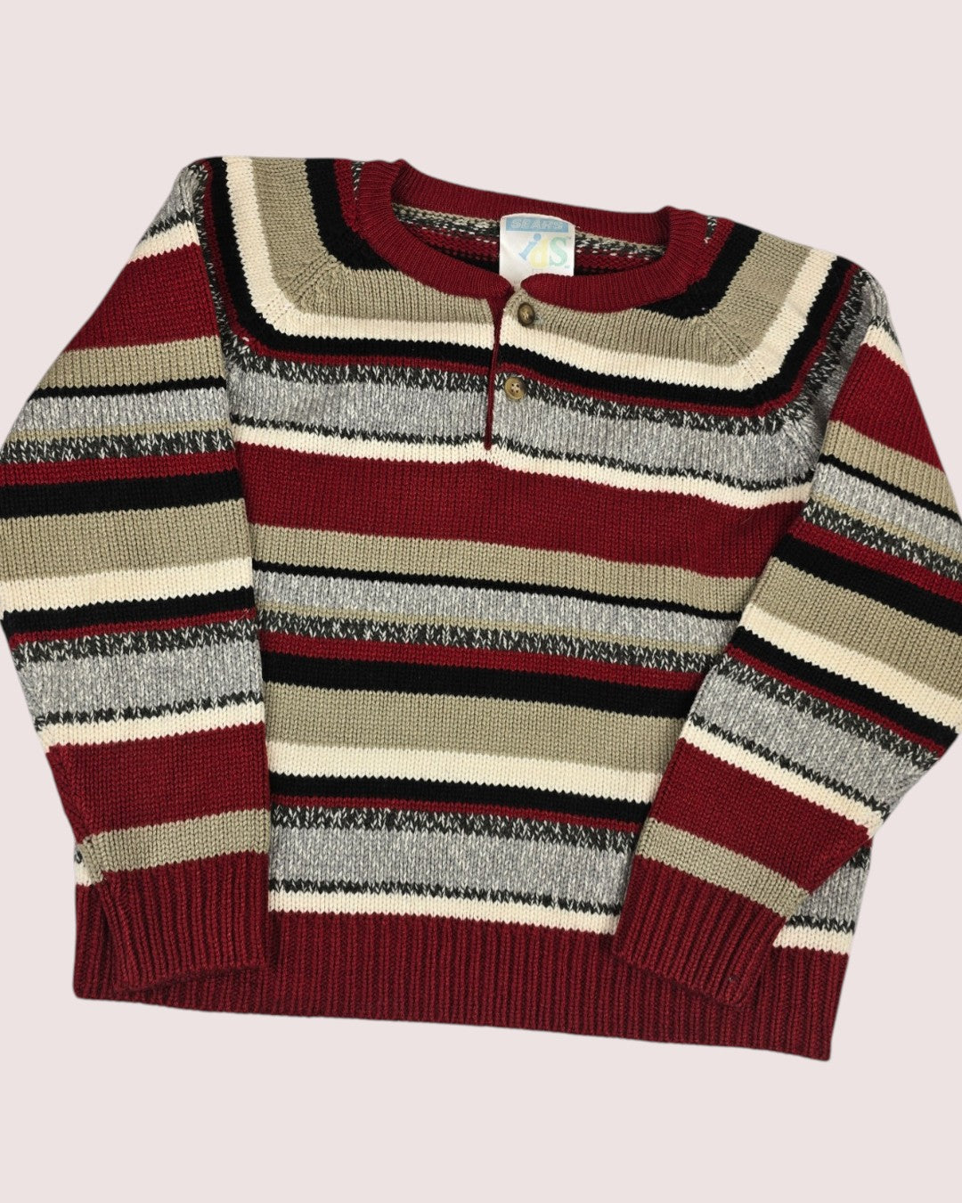 Vintage Sears acrylic knit striped sweater best for 4-5T