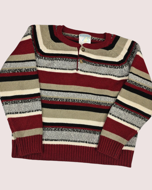 Vintage Sears acrylic knit striped sweater best for 4-5T