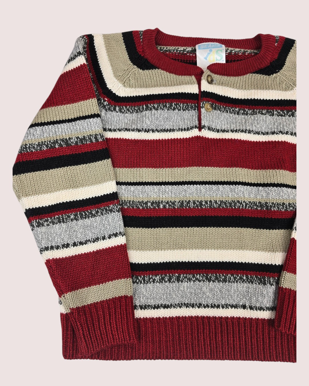 Vintage Sears acrylic knit striped sweater best for 4-5T