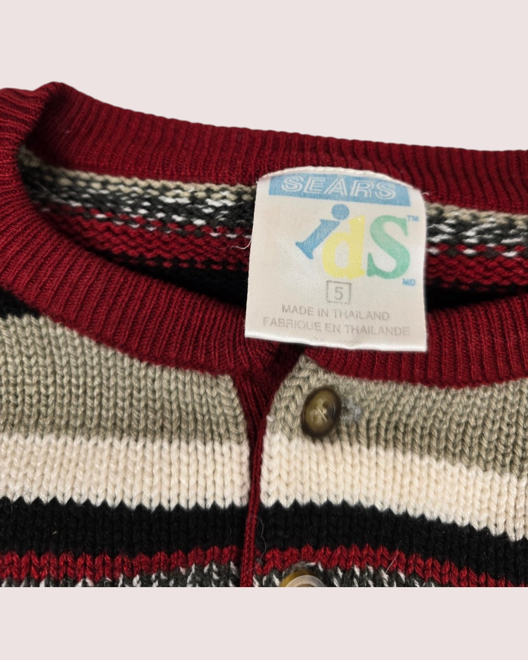 Vintage Sears acrylic knit striped sweater best for 4-5T