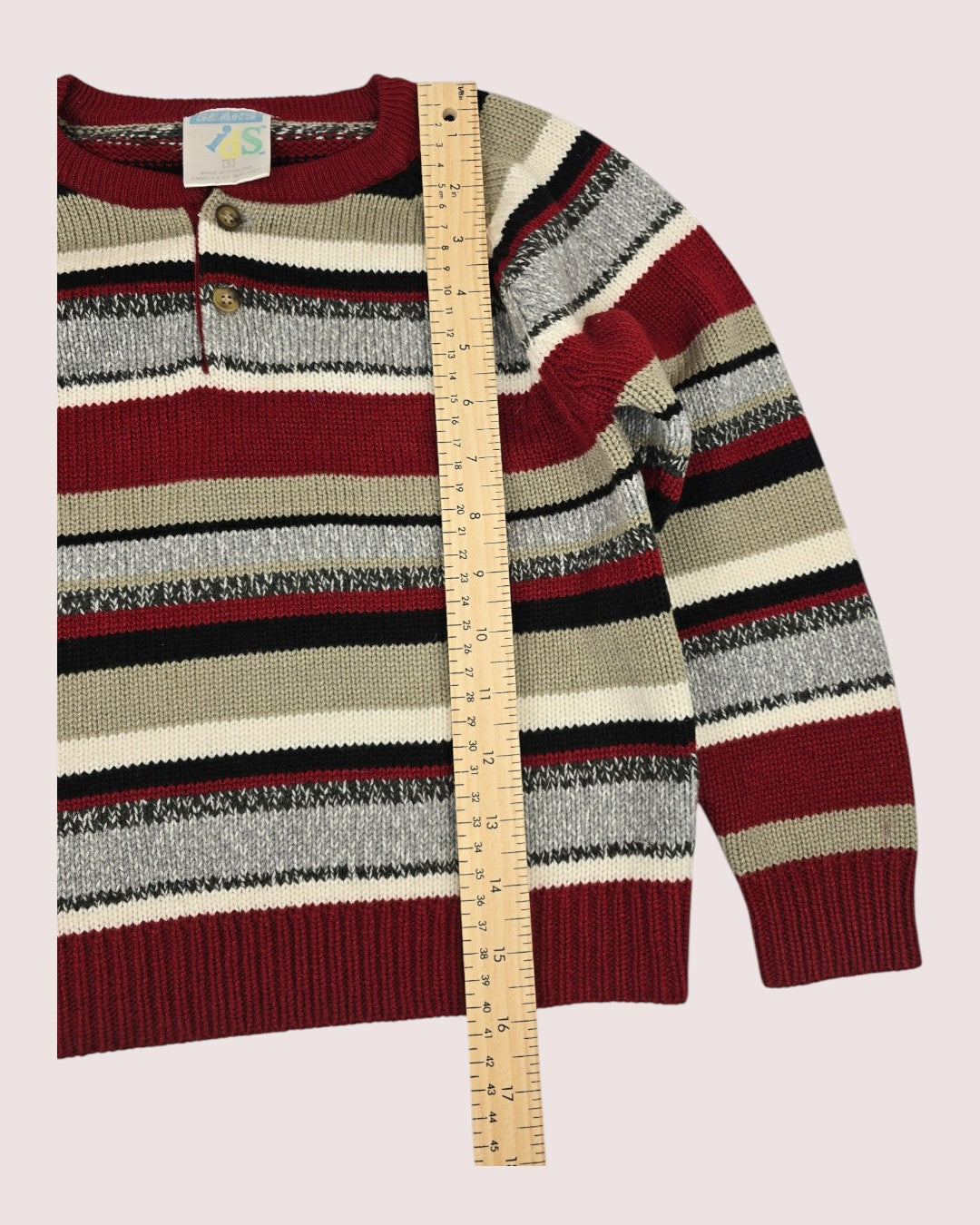 Vintage Sears acrylic knit striped sweater best for 4-5T