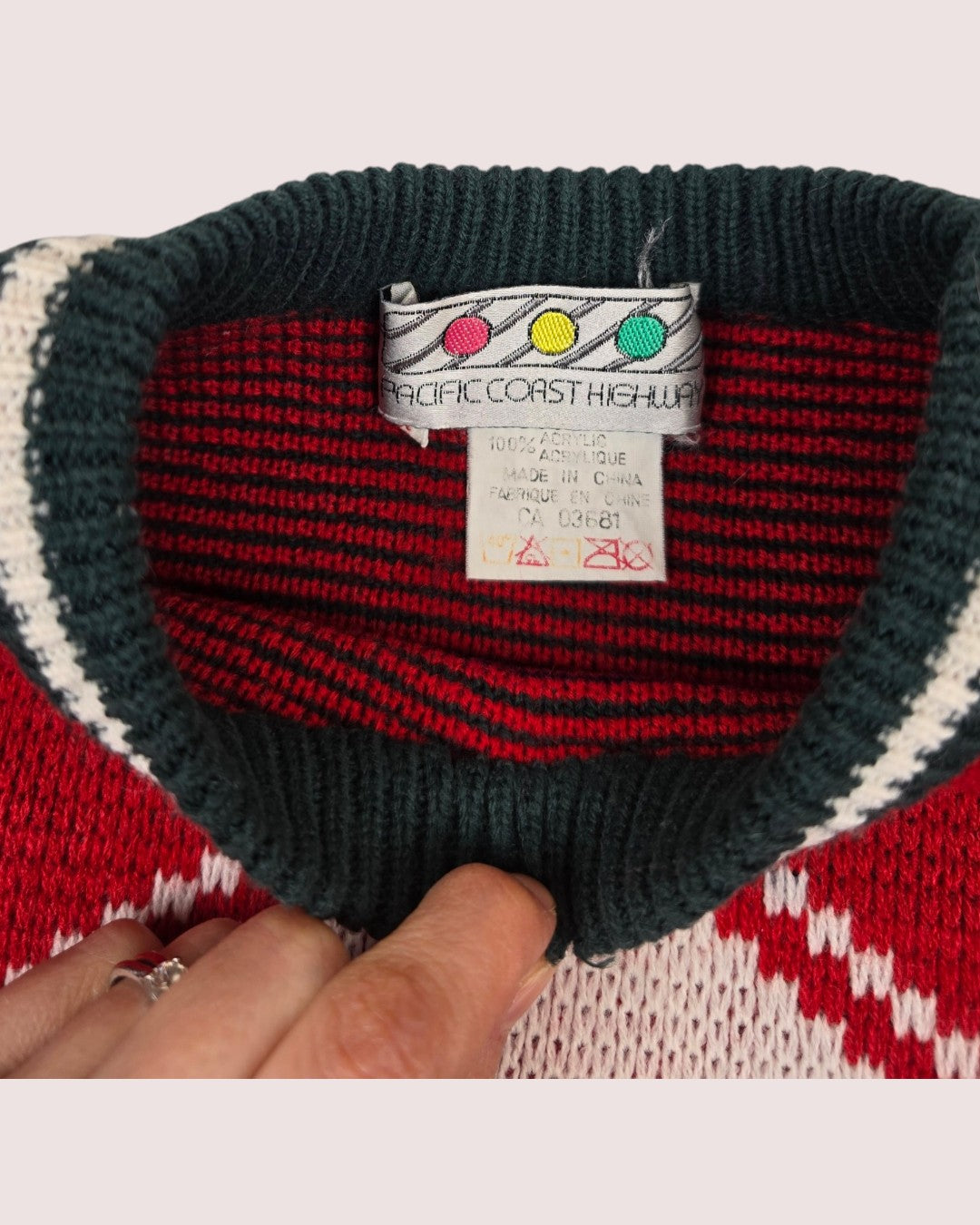 Vintage Pacific Coast acrylic knit sweater best for 4-5T