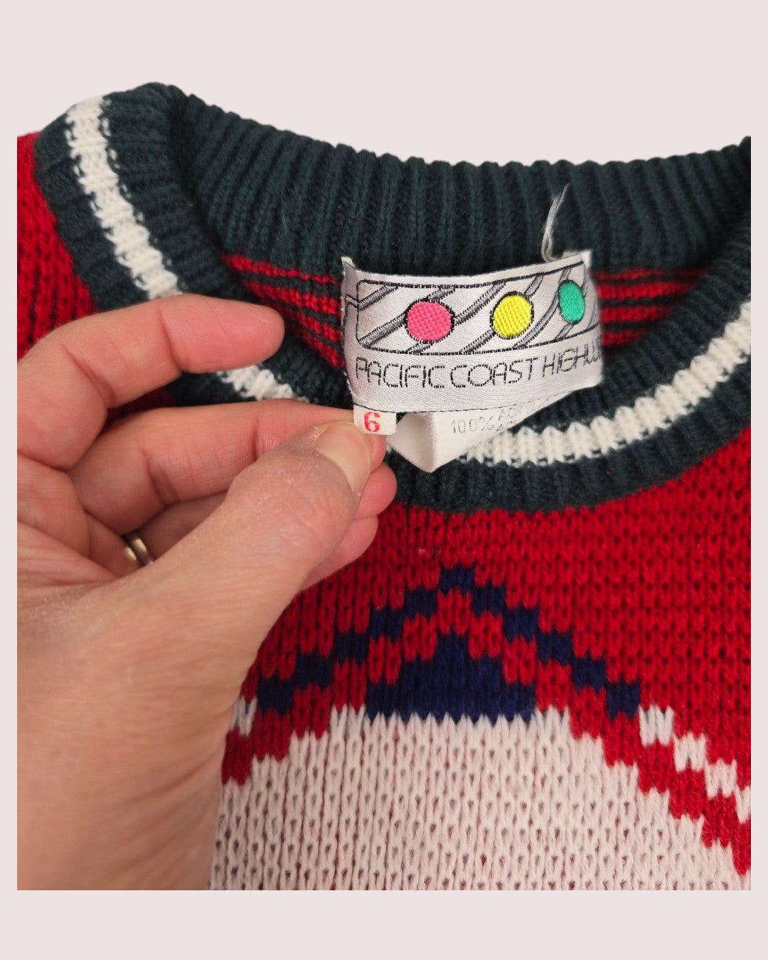 Vintage Pacific Coast acrylic knit sweater best for 4-5T
