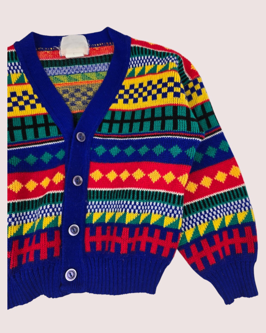 Vintage acrylic knit cardigan best for 4-5T