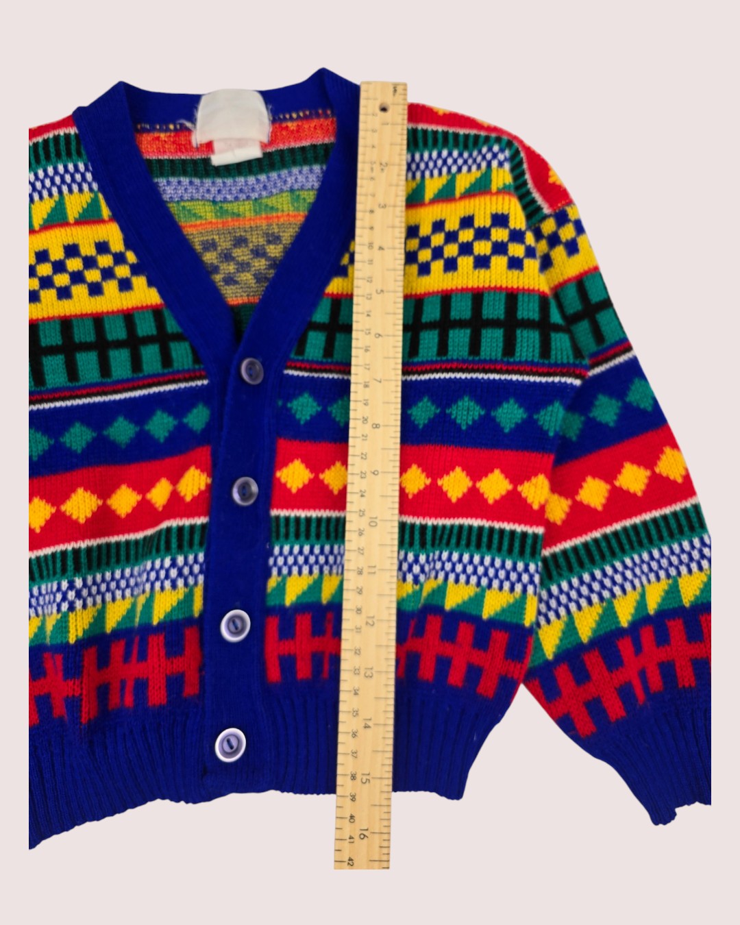 Vintage acrylic knit cardigan best for 4-5T