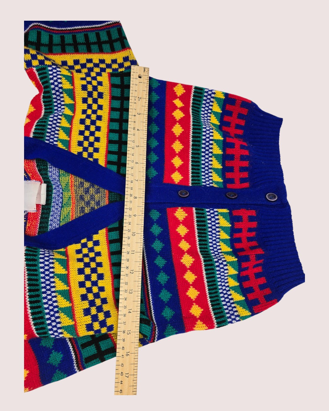 Vintage acrylic knit cardigan best for 4-5T