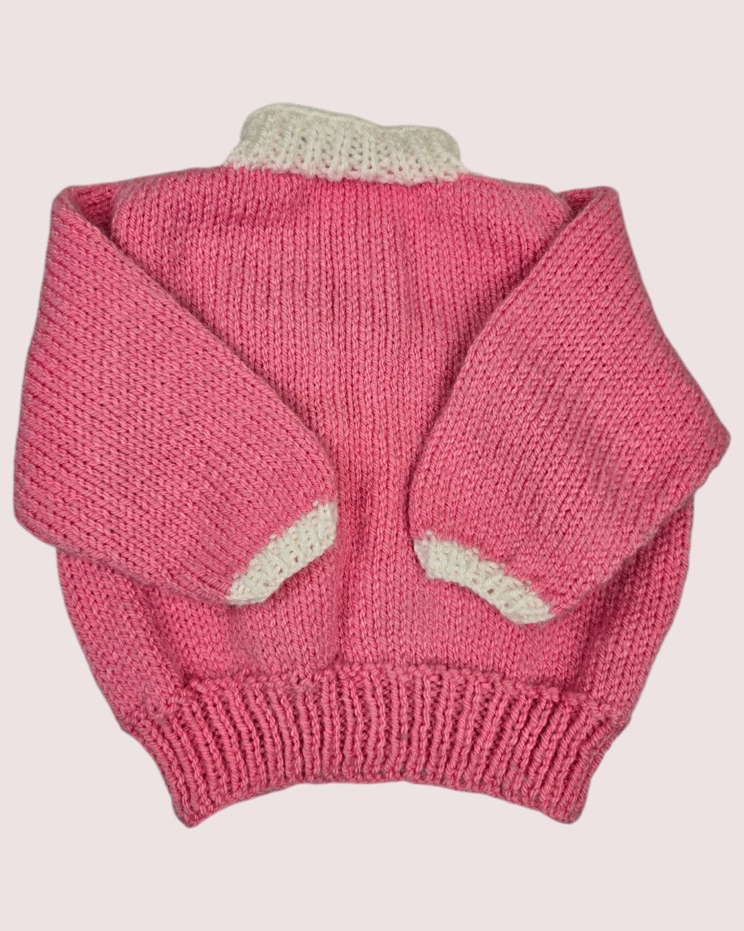 Handknit bunny cardigan Approx 12-24m