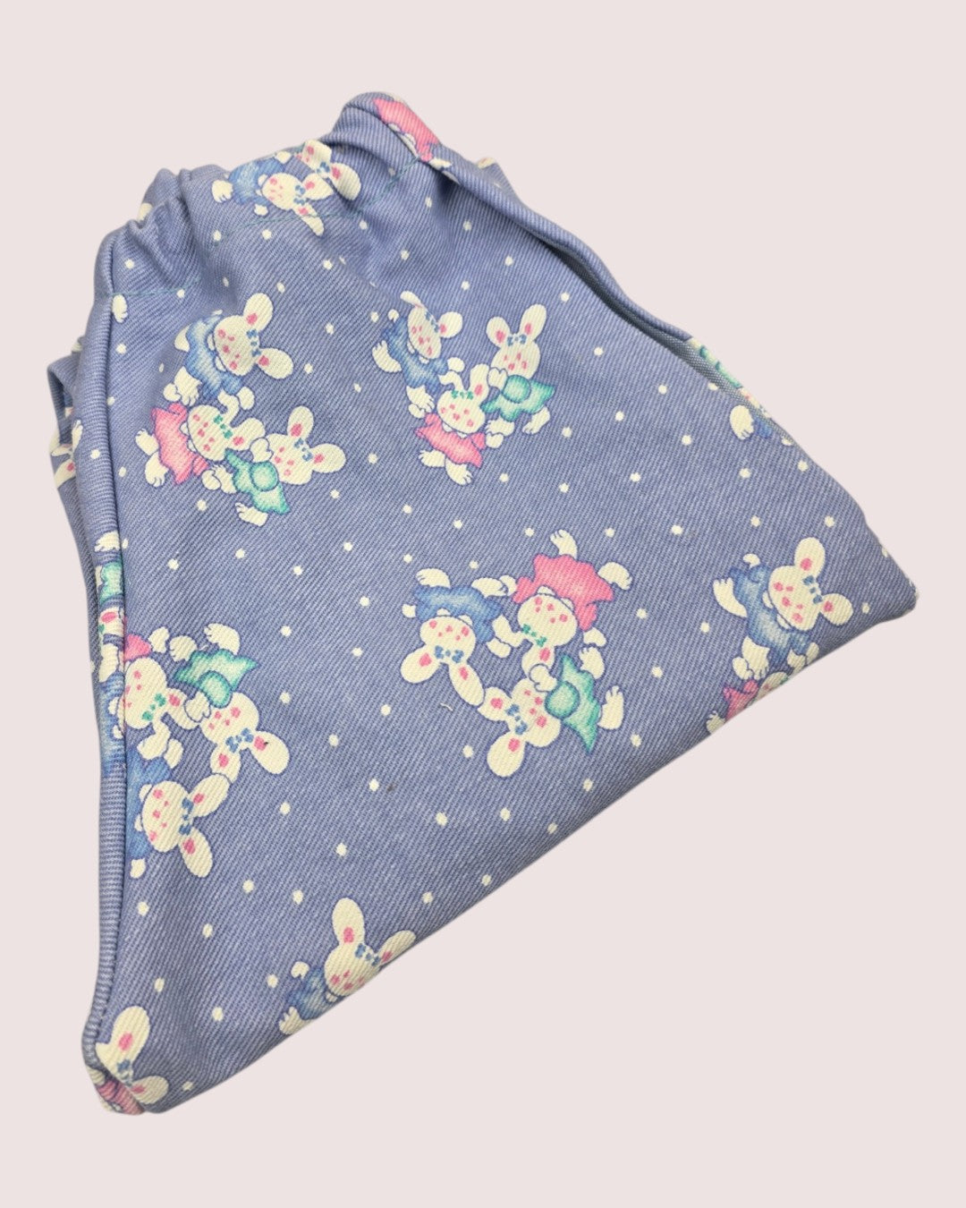 Handmade bubble jean made from vintage Cone Mills fabric 3-4T