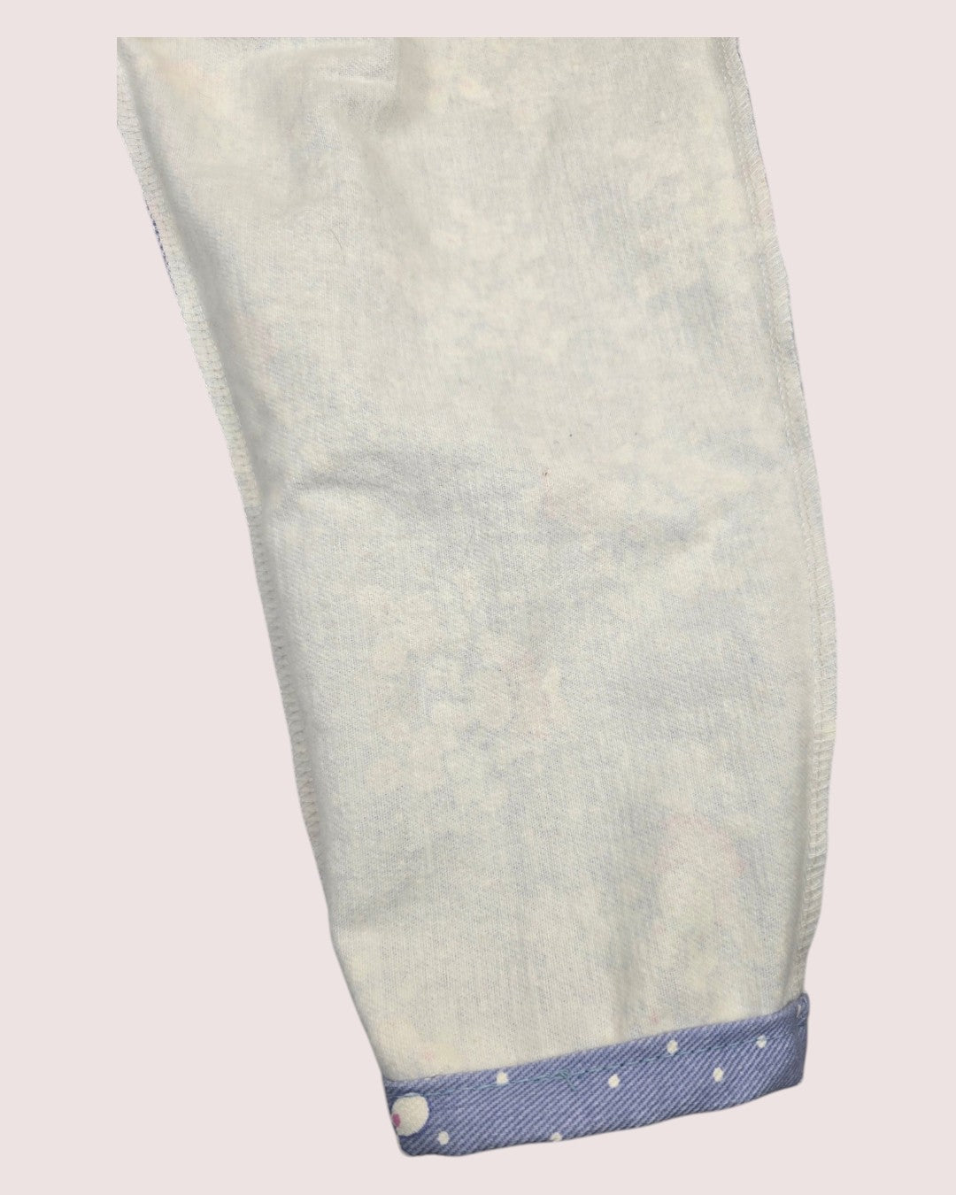 Handmade bubble jean made from vintage Cone Mills fabric 3-4T