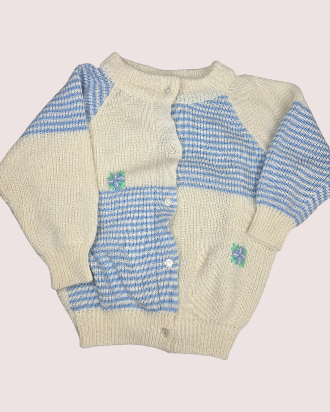 Vintage acrylic knit cardigan Tagged 3X