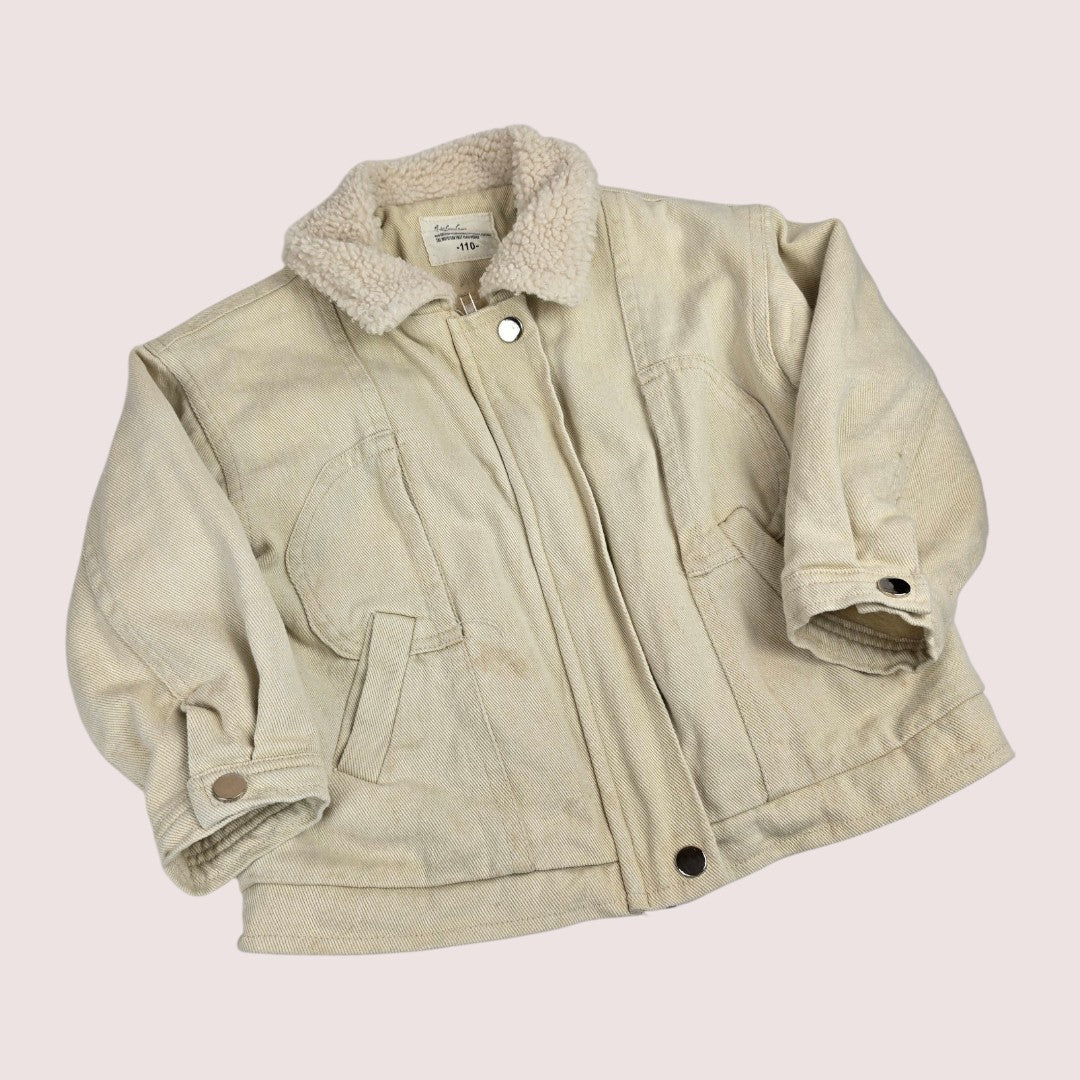 Cream jean jacket 3-5T