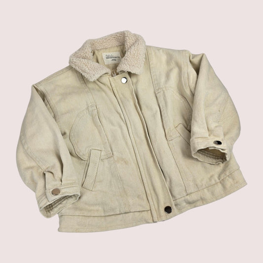 Cream jean jacket 3-5T