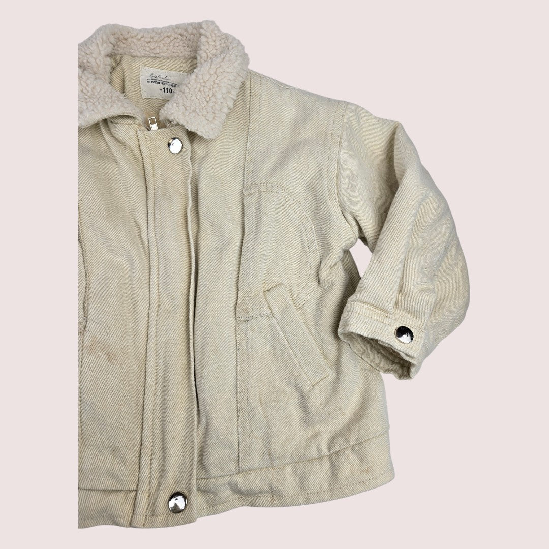 Cream jean jacket 3-5T