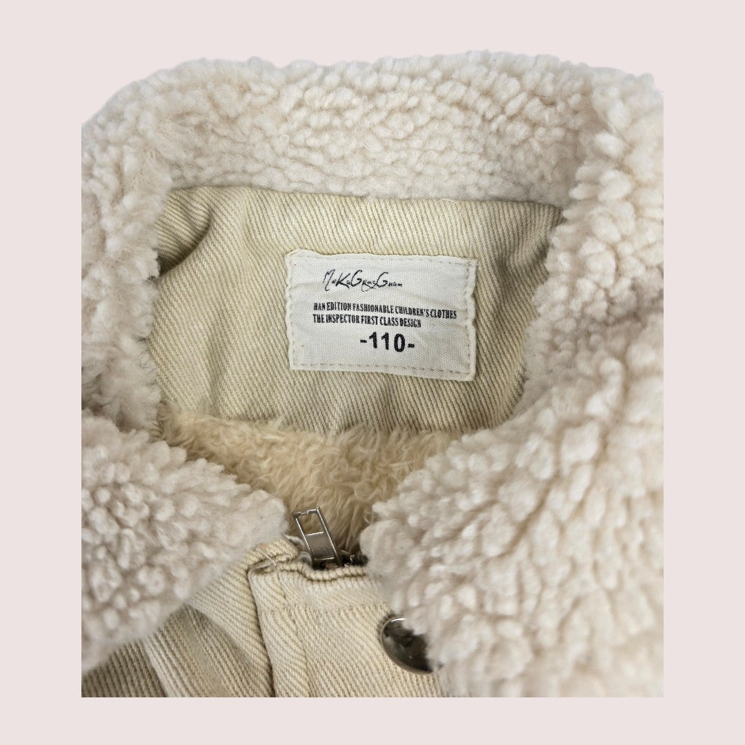 Cream jean jacket 3-5T