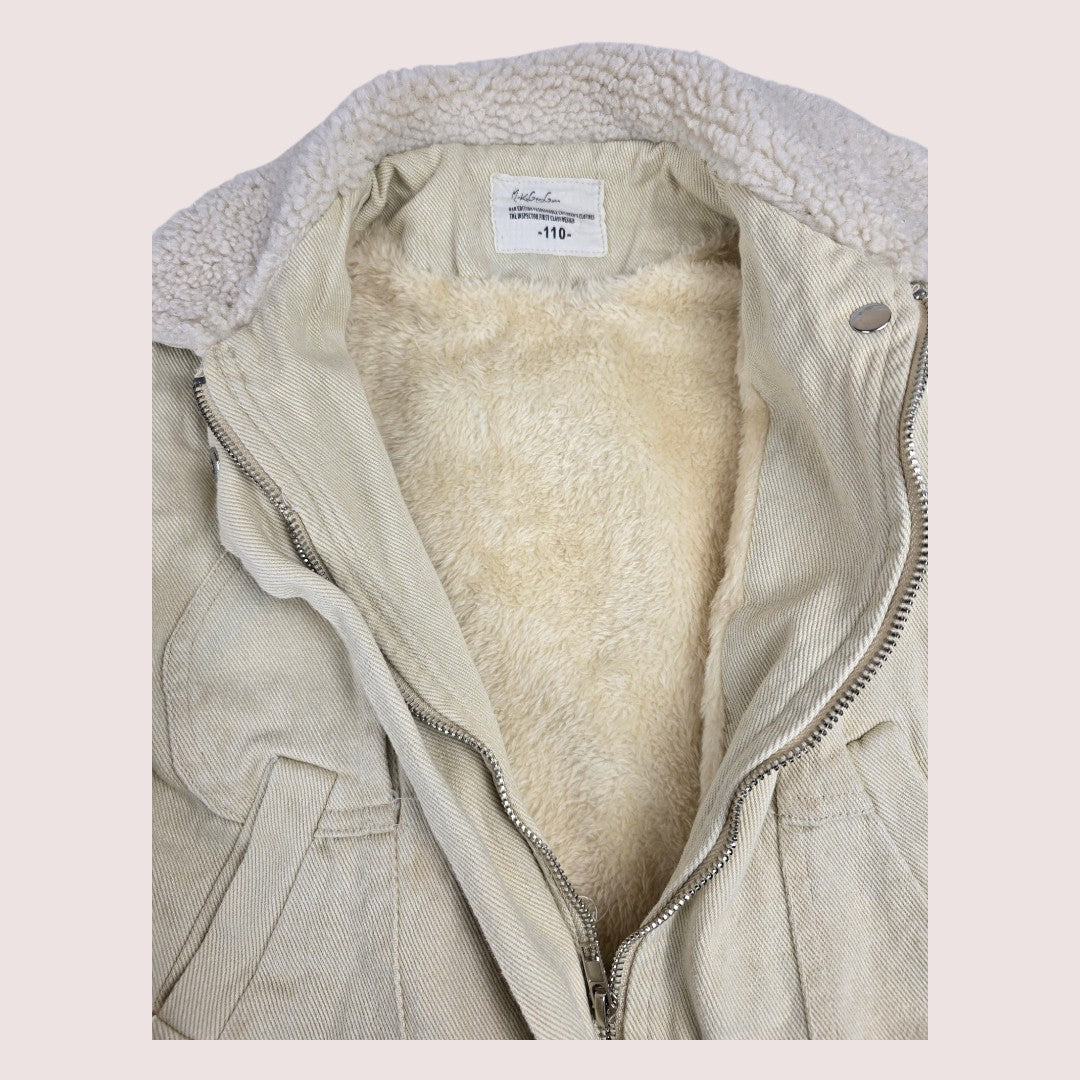 Cream jean jacket 3-5T