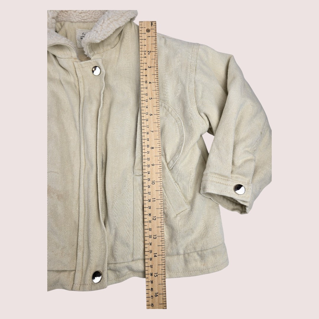 Cream jean jacket 3-5T