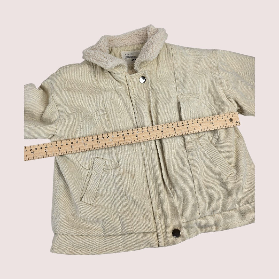 Cream jean jacket 3-5T