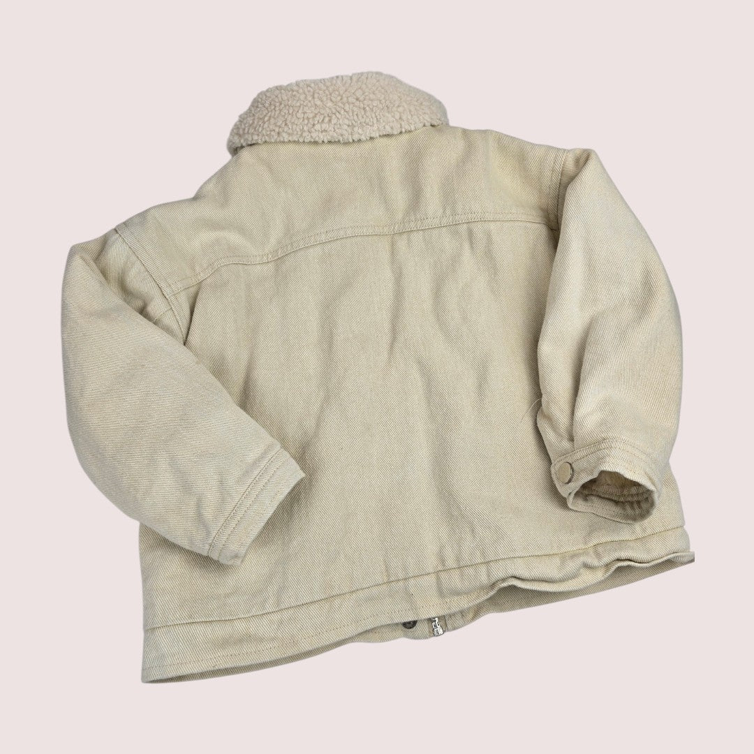 Cream jean jacket 3-5T